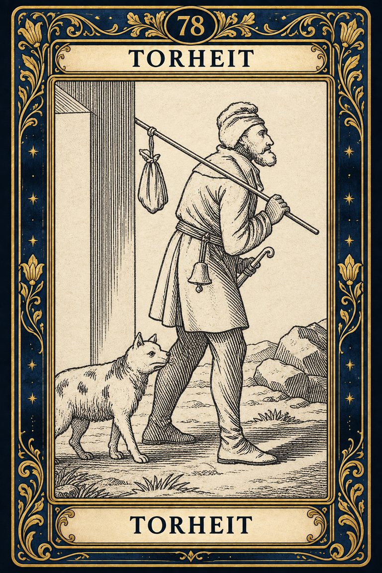 Grand Etteilla 1857 Karte 78: Thorheit / Thorheit, moderne Rekonstruktion